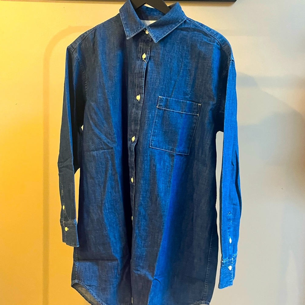 MUJI brand, long sleeve Woman’s denim tunic size M